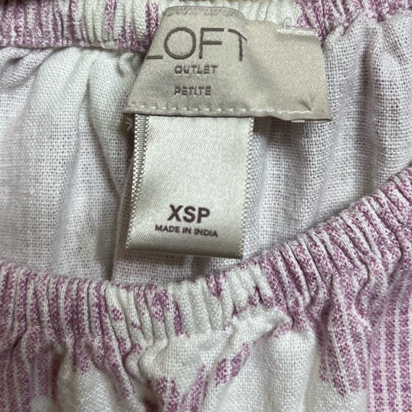 Loft pink/white short sleeve off-the-shoulder top - Picture 3 of 3